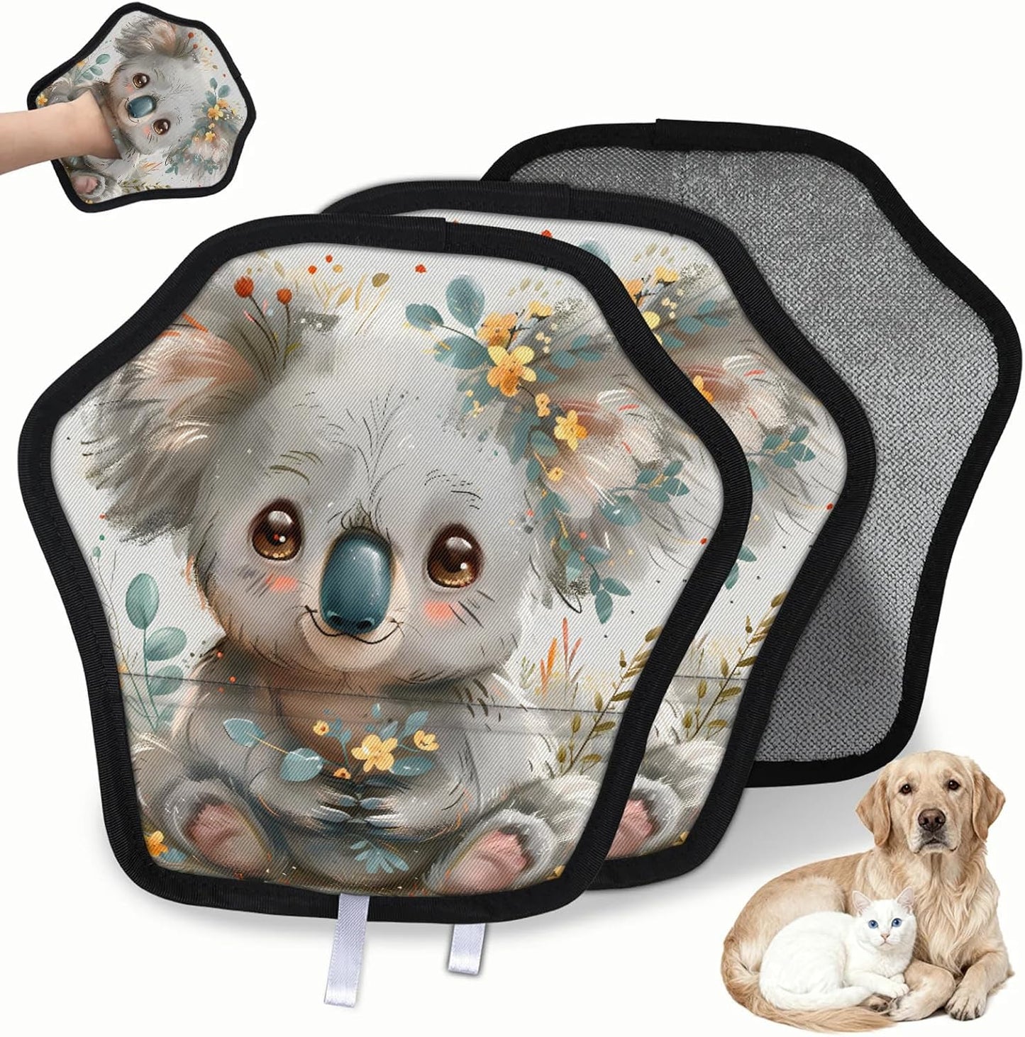 Pet Hair Removal Glove for Dogs Cats Reusable Washable Set