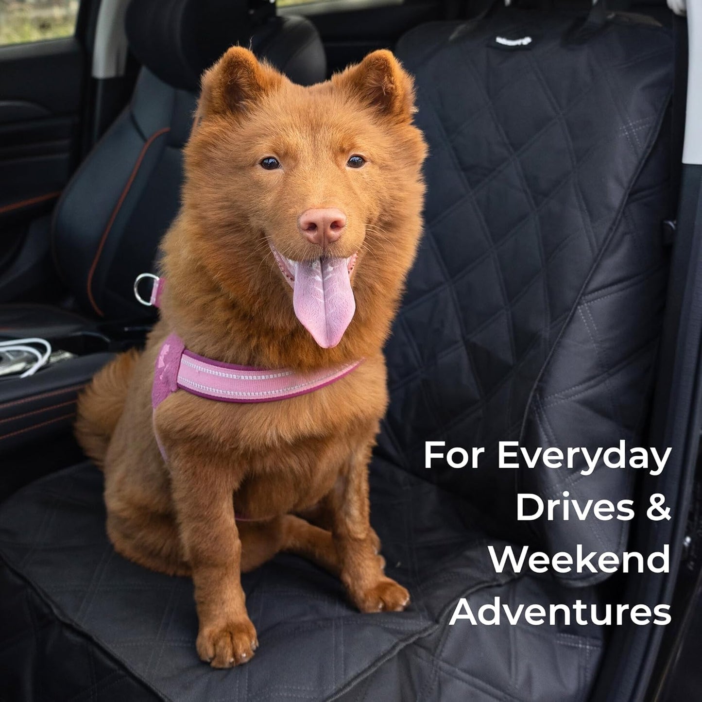 Dog Front Seat Cover for Car, Waterproof 600D Oxford Cloth