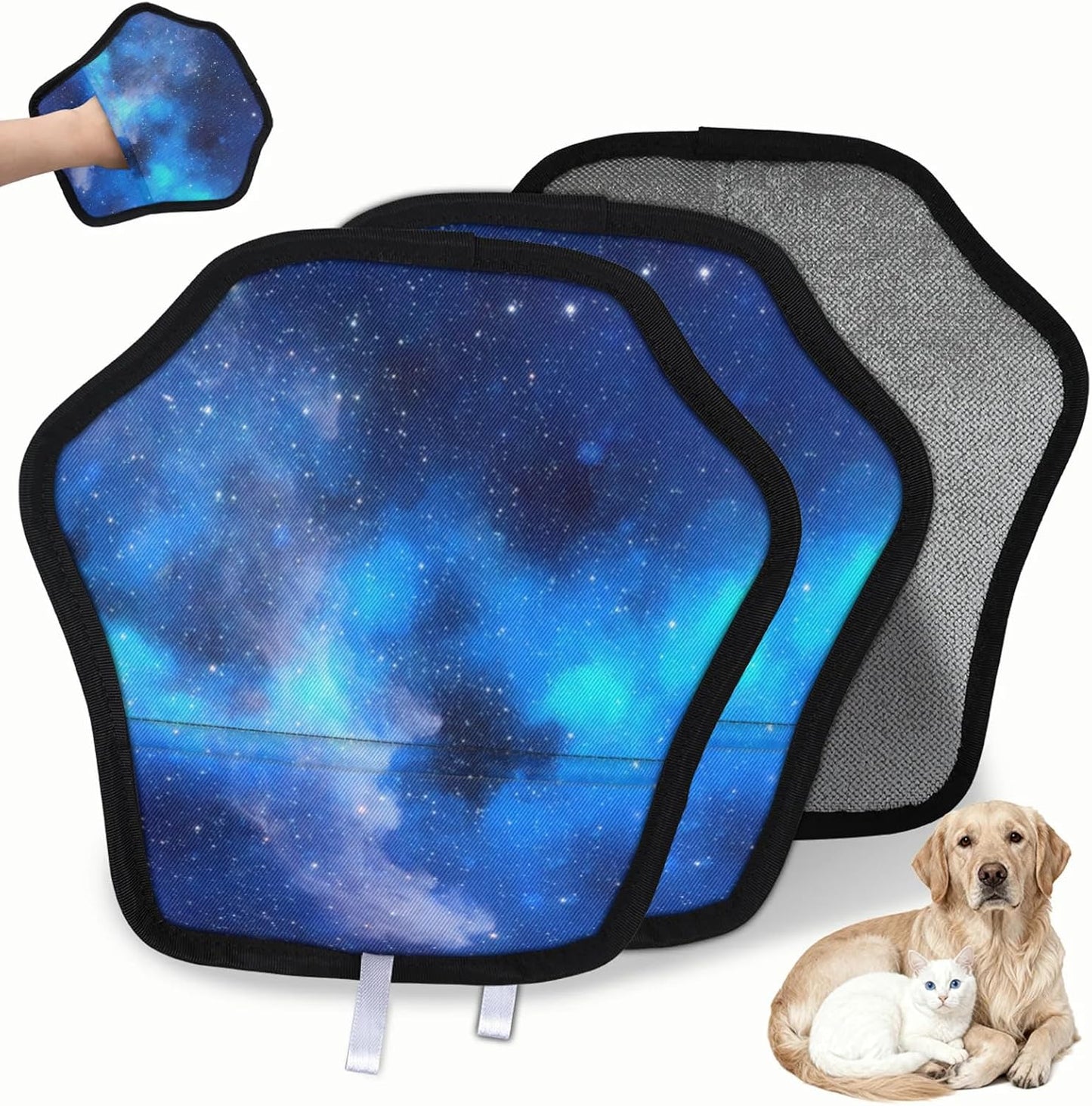 Pet Hair Removal Glove for Dogs Cats Reusable Washable Set