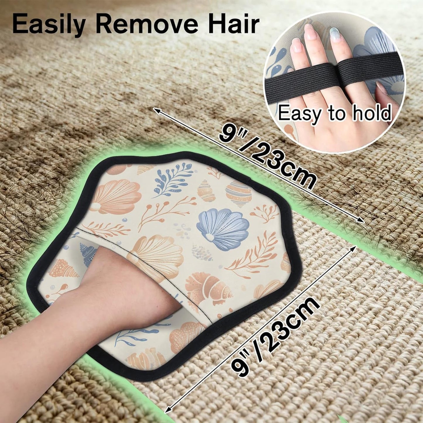 Ocean Shell Vintage 2Pcs Electrostatic Reusable Pet Hair