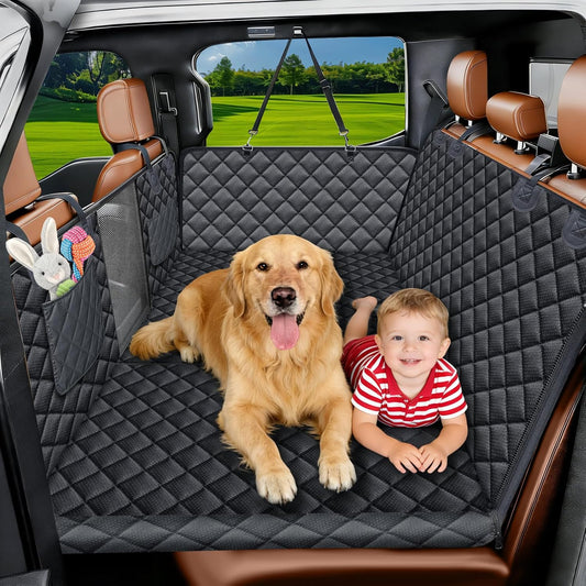 Back Seat Extender for Dogs, Hard Bottom Dog Car Seat Cover