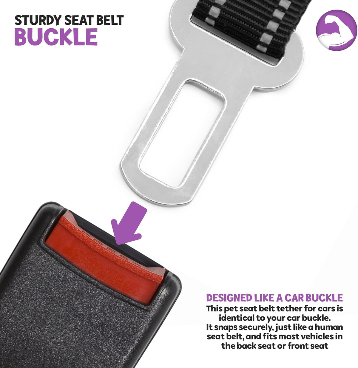 Poodle Pet Easy Click Car Seat Belt for Dogs | Adjustable