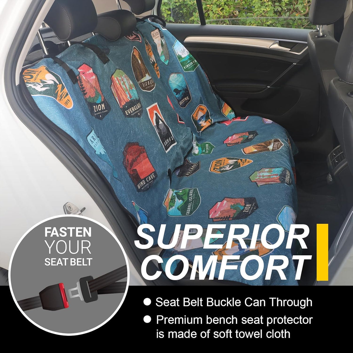 Back Seat Cover for Car Trucks Van SUV,Waterproof Rear