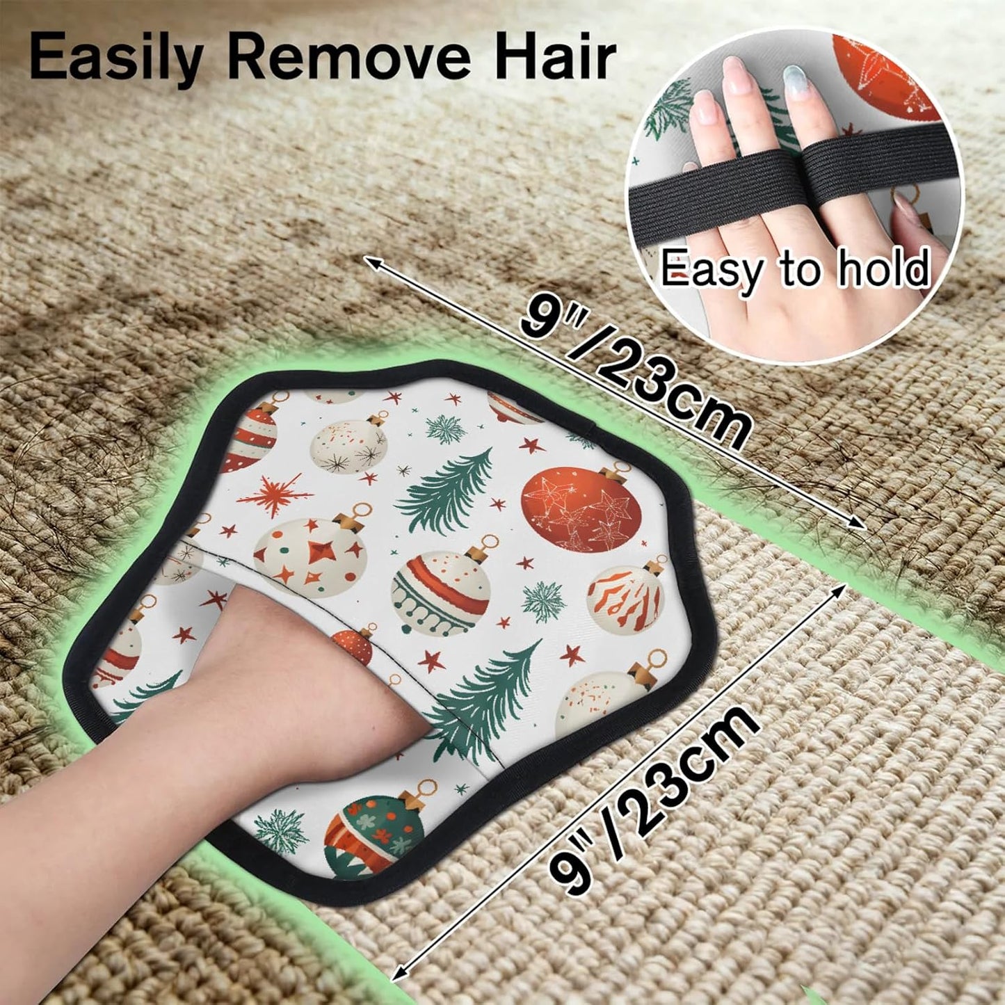 Colorful Xmas Balls 2Pcs Electrostatic Reusable Pet Hair