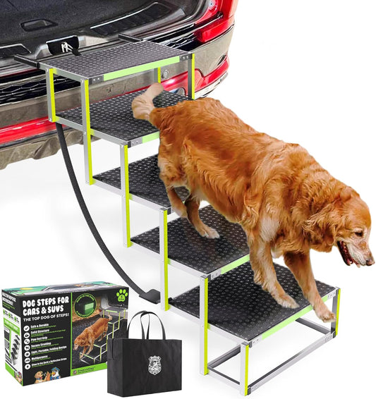 ™ Dog Steps for Car | Glow-in-The-Dark, 175lb Support |