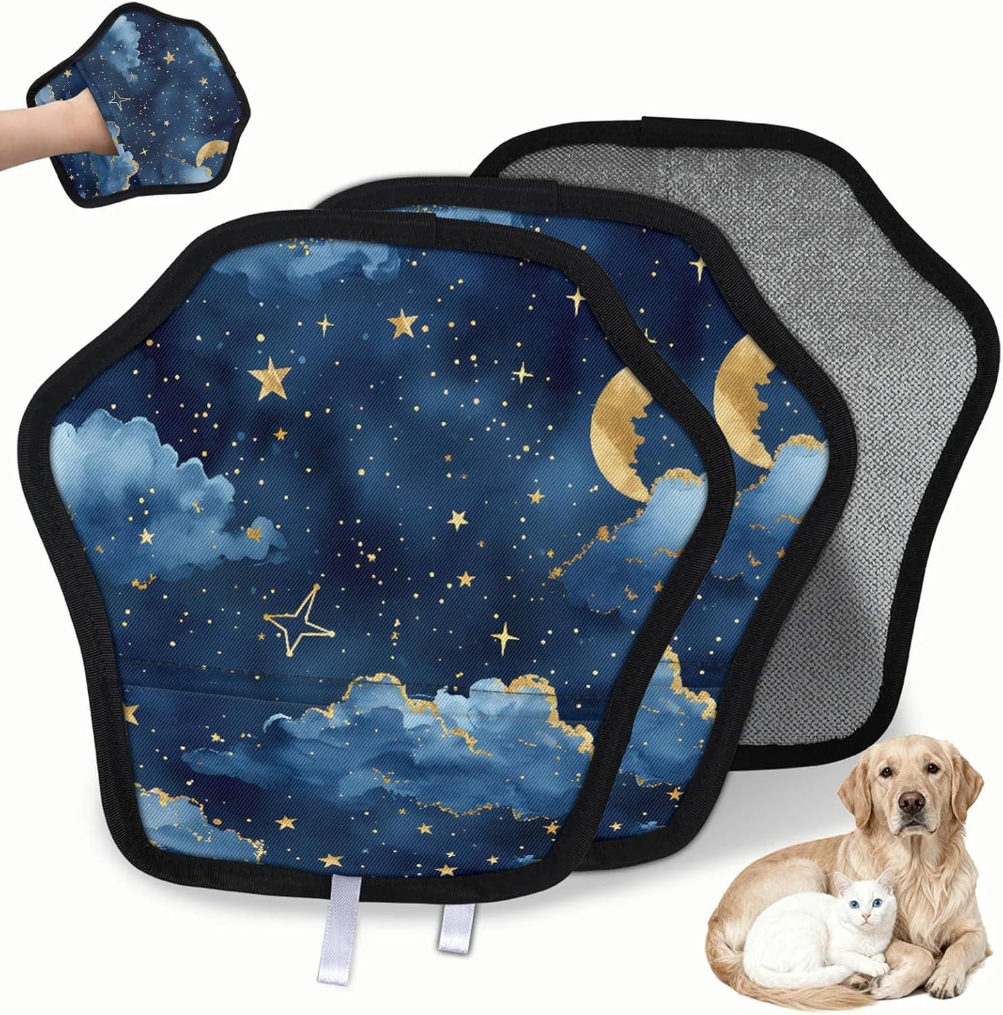 Stars Magic Space Galaxy 2Pcs Electrostatic Reusable Pet