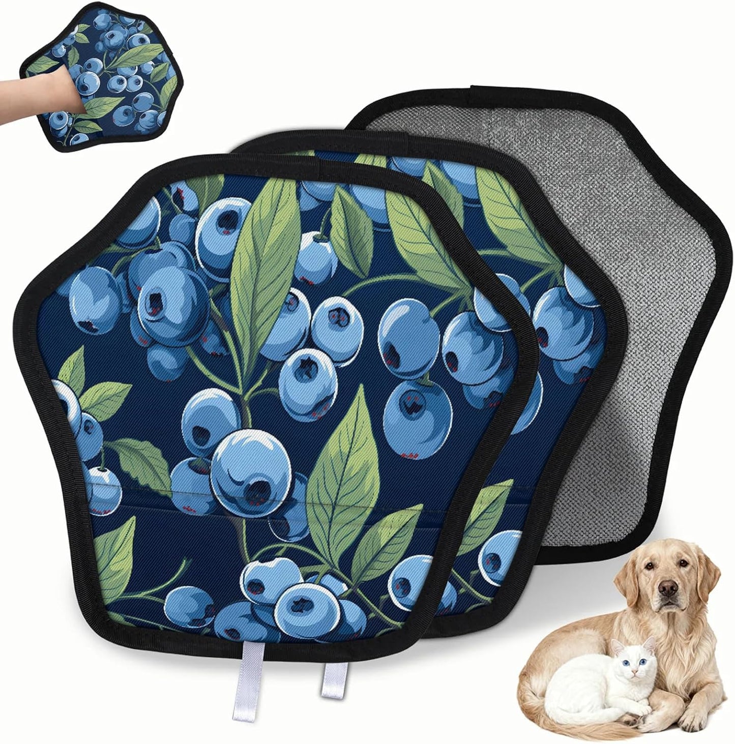 Pet Hair Removal Glove for Dogs Cats Reusable Washable Set