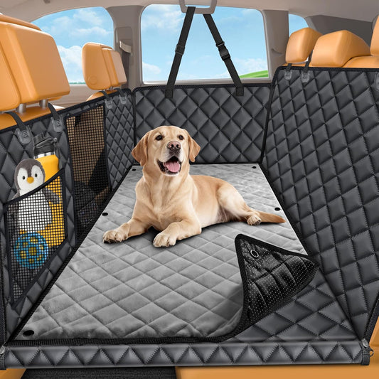 Dogs Back Seat Extender with Non-Slip Blanket, 2 in 1 Hard