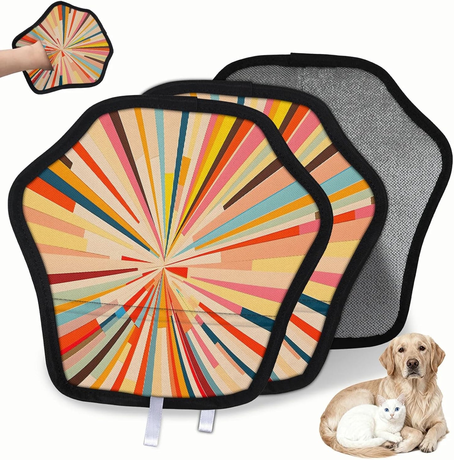 Pet Hair Removal Glove for Dogs Cats Reusable Washable Set
