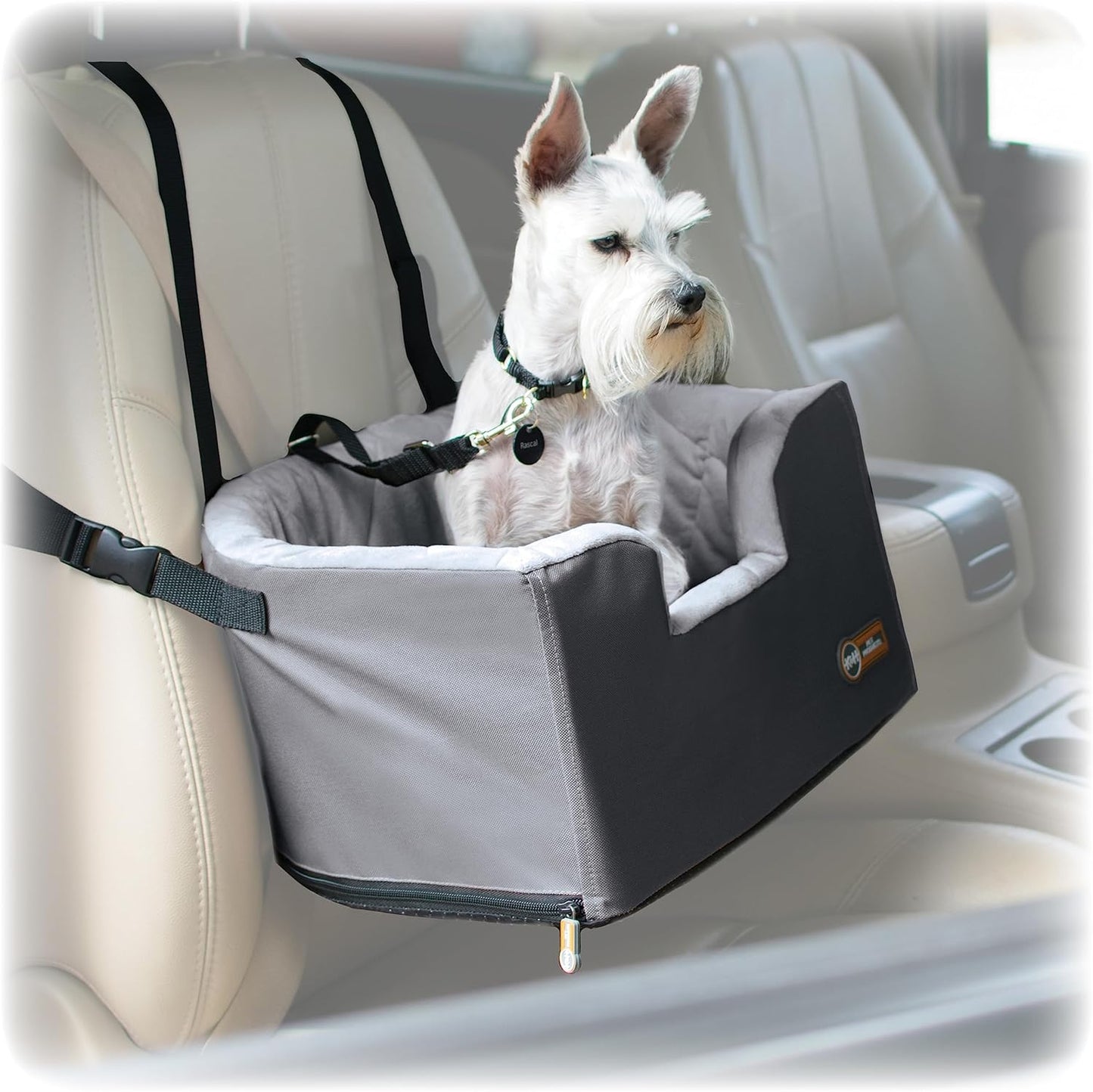 Hangin' Bucket Booster Toy Breed Dog Car Seat Gray 16 X