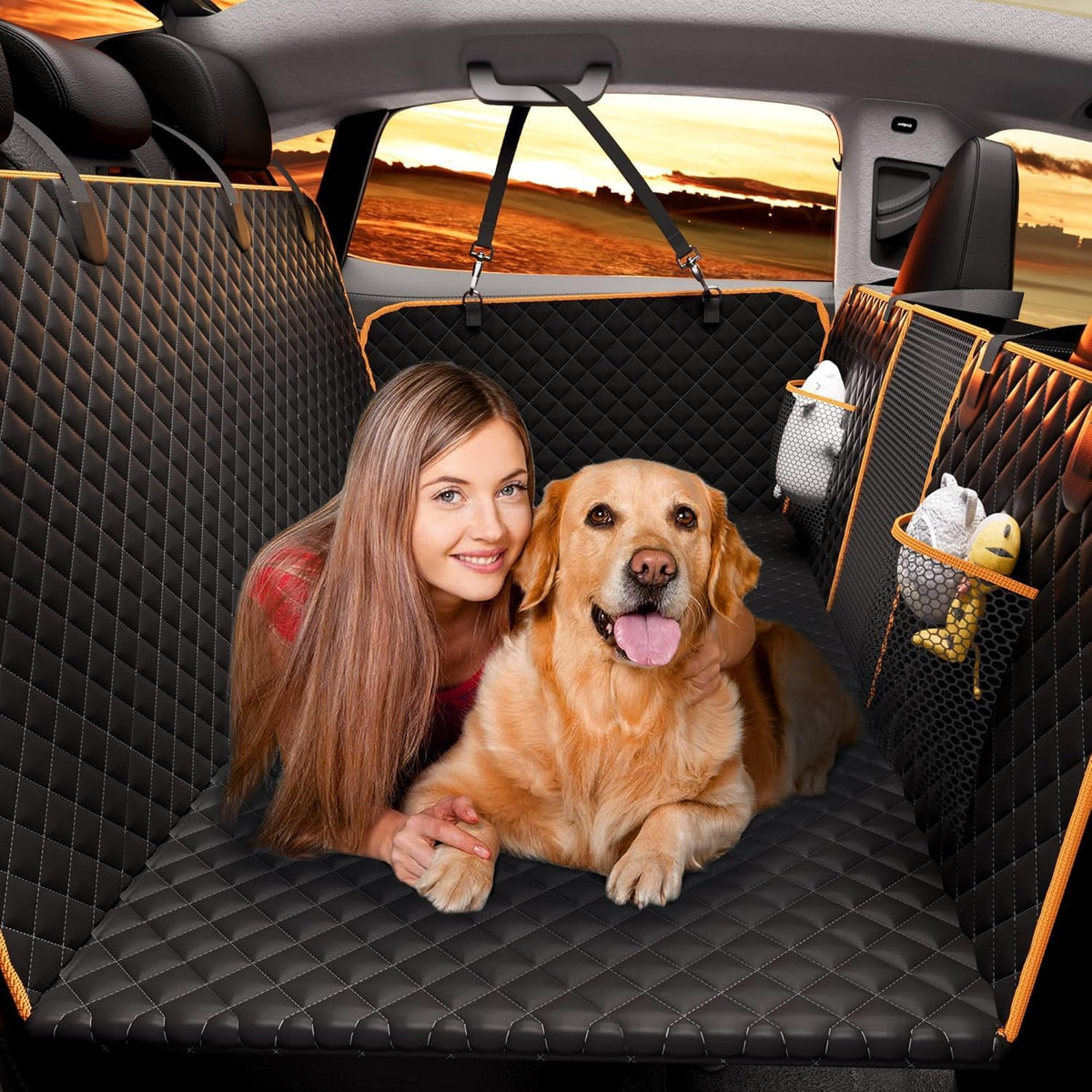 Back Seat Extender for Dogs - Large Space, Waterproof Dog