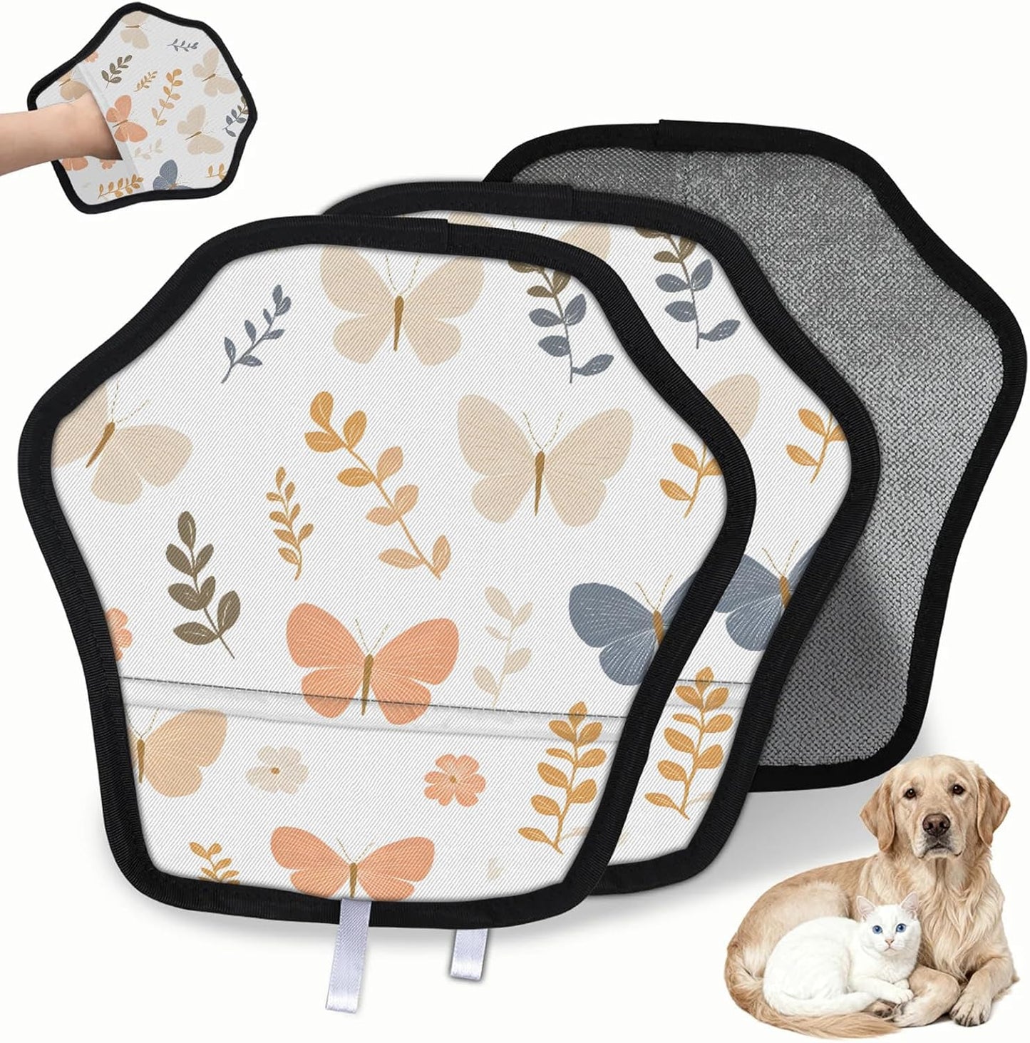 Pet Hair Removal Glove for Dogs Cats Reusable Washable Set
