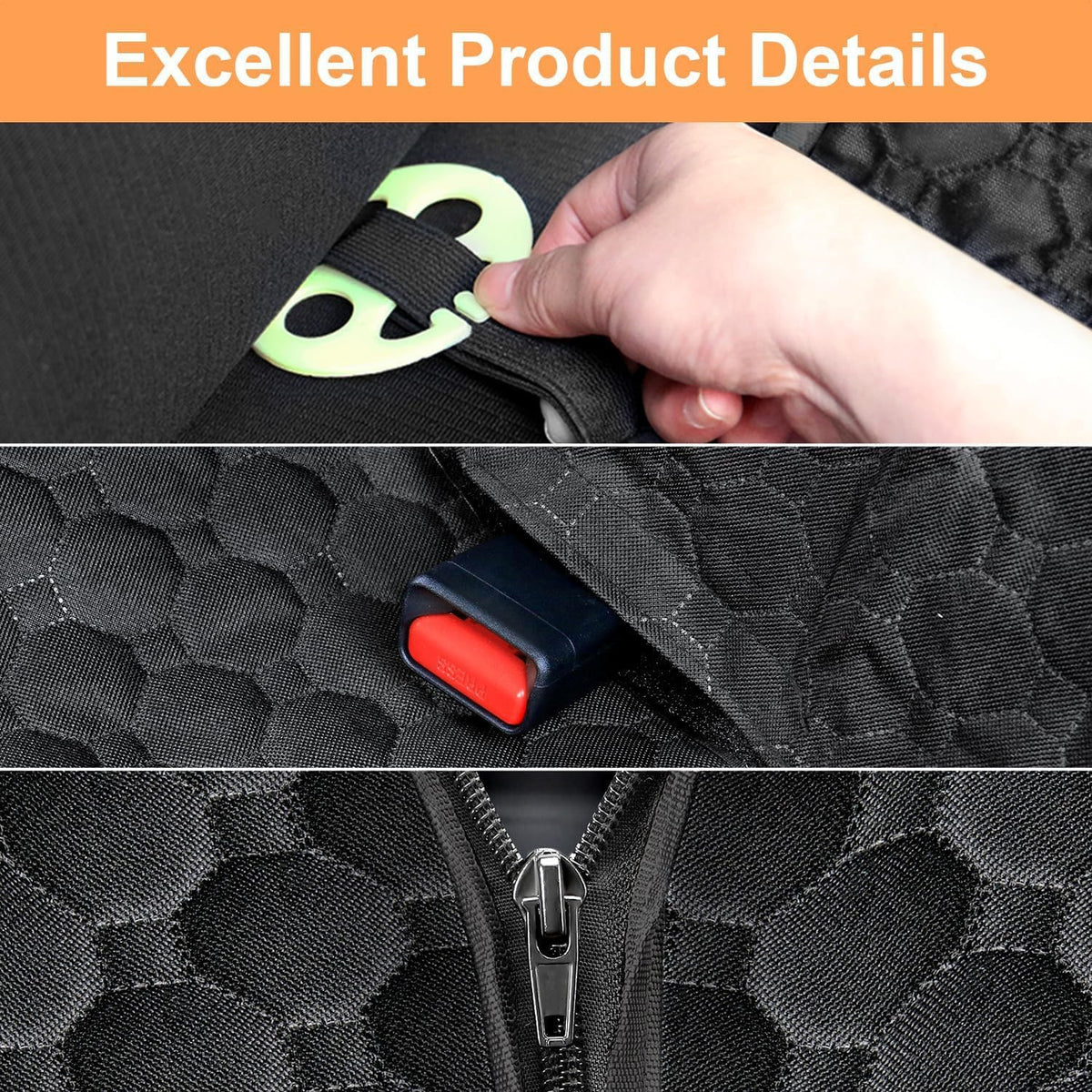 Dog Car Seat Cover for Back Seat, 2025 Upgraded Waterproof