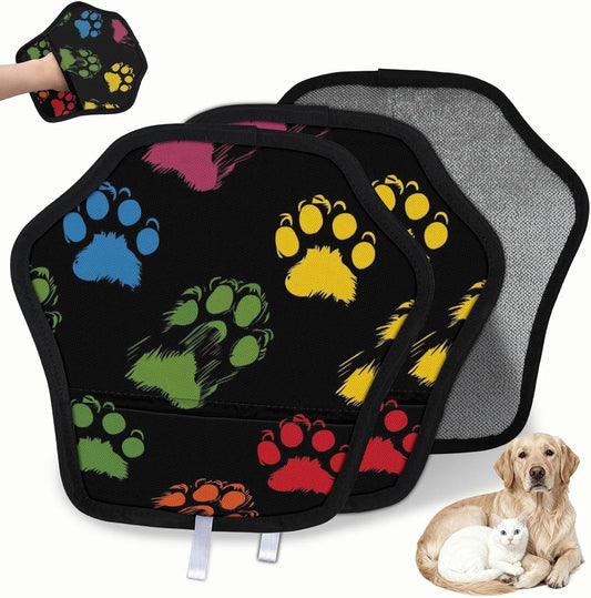 Dog Kawaii Paw Print 2Pcs Electrostatic Reusable Pet Hair