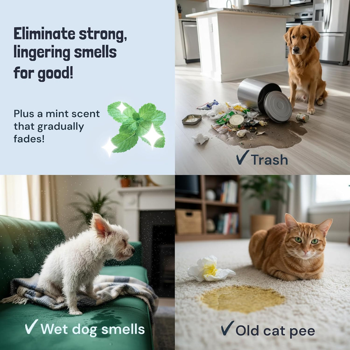 Pet Stain and Odor Remover - Enzyme Cleaner for Dog Urine