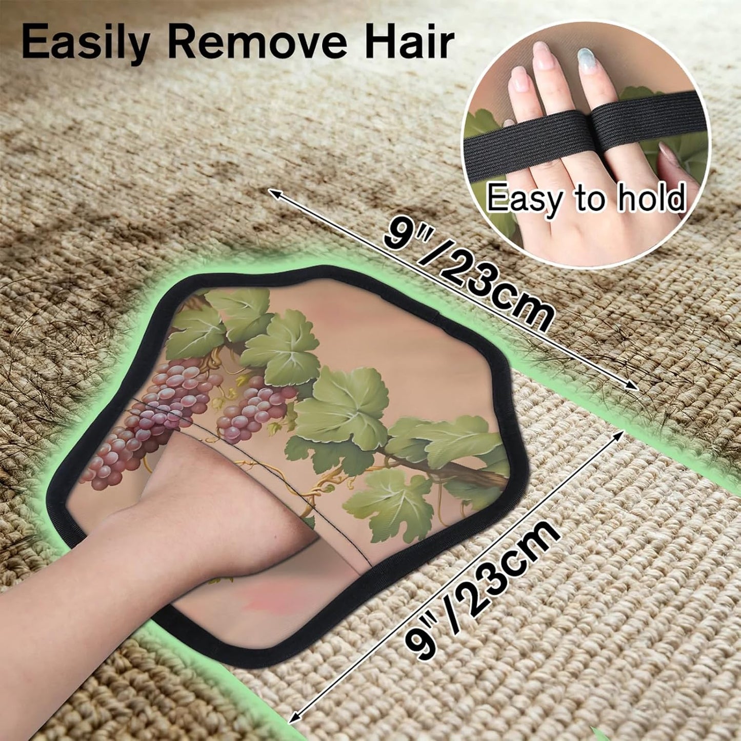 Vintage Grapes 2Pcs Electrostatic Reusable Pet Hair Removal