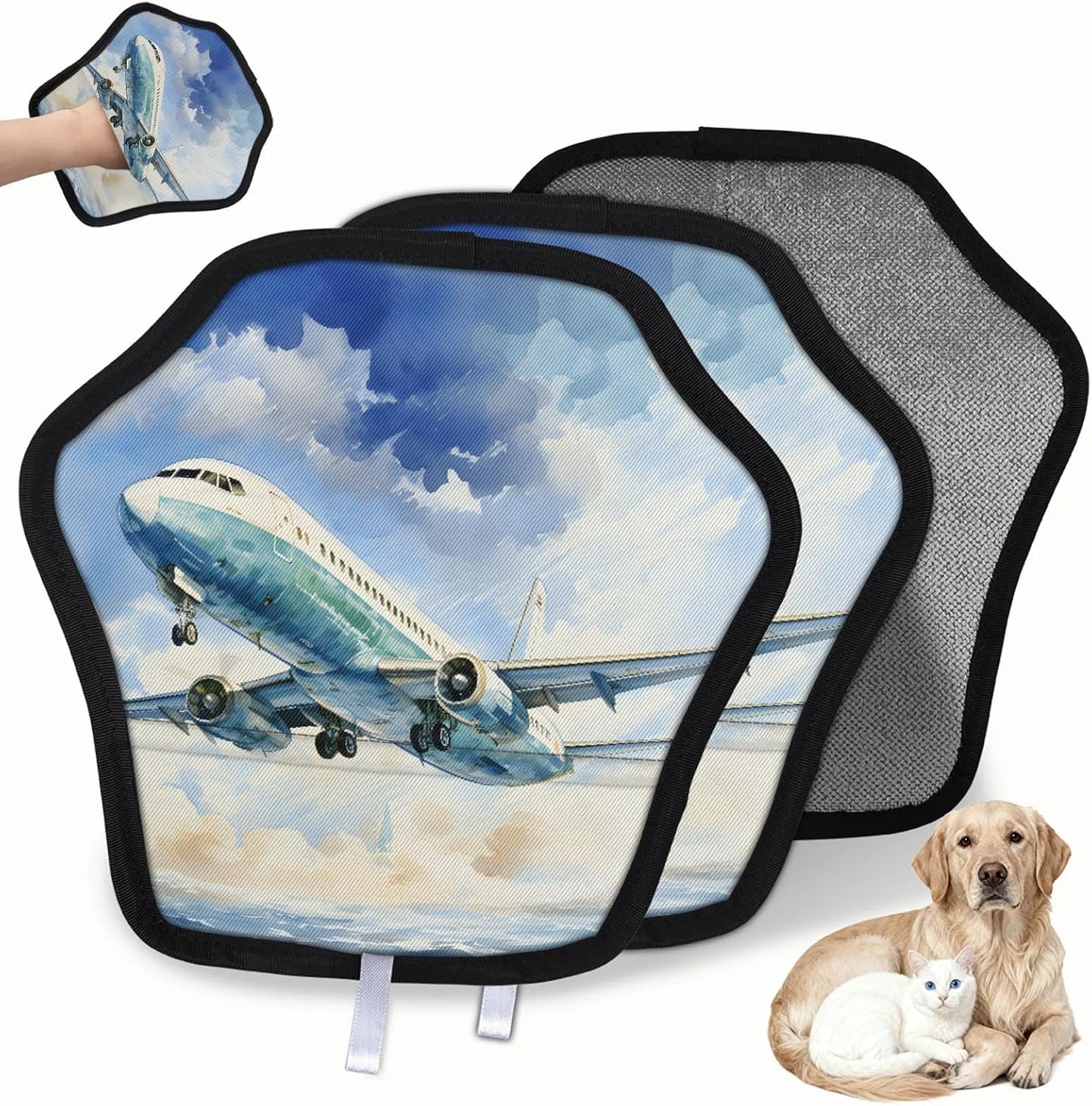 Pet Hair Removal Glove for Dogs Cats Reusable Washable Set