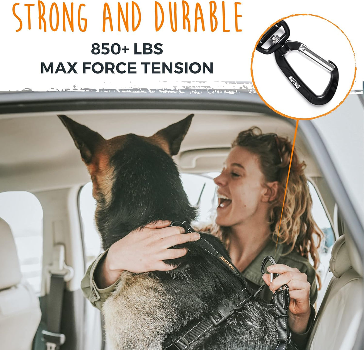 Dog Seat Belt For Car - LATCH Compatible Adjustable Dog