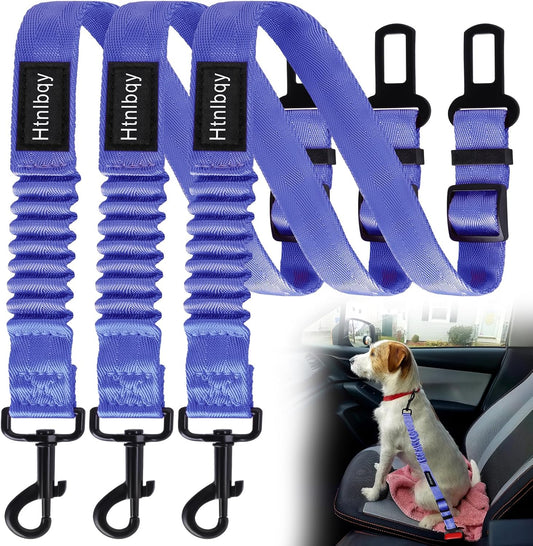 3 Pack Thickened Dog Seat Belt, Set Retractable Dog Car
