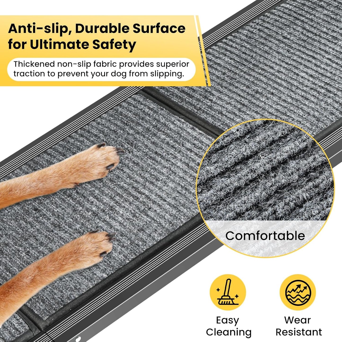 Dog Ramp for Car, 71''x 17.3'' Extra Long Dog Ramp for