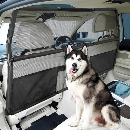 Dog Barrier for SUV Truck,56" Car Divider for Pet, SUV Dog