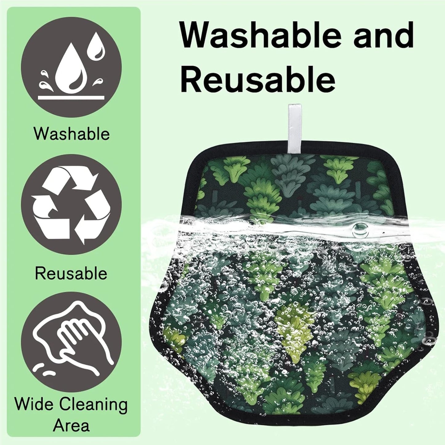 Green Pine Trees 2Pcs Electrostatic Reusable Pet Hair