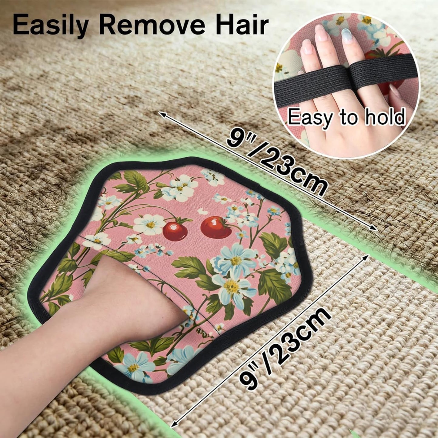 Fruit Cute Cherry 2Pcs Electrostatic Reusable Pet Hair