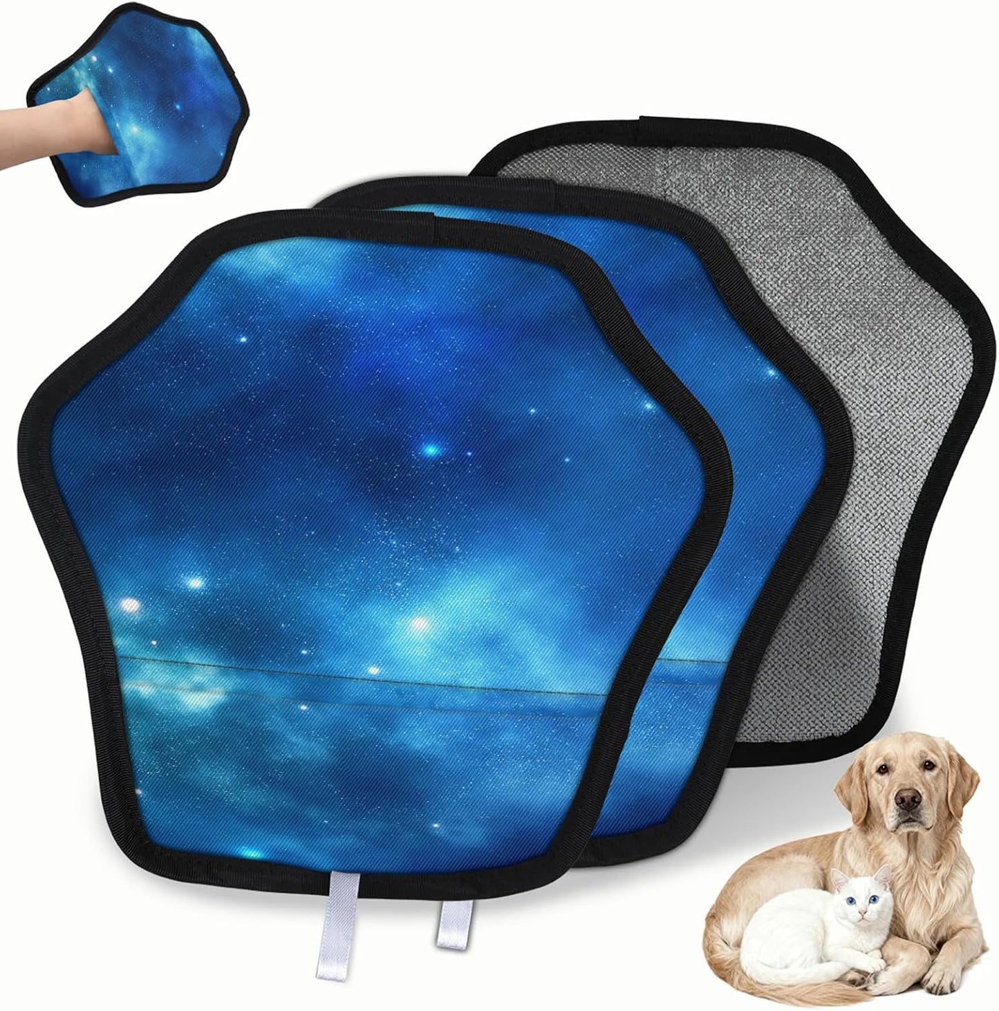 Pet Hair Removal Glove for Dogs Cats Reusable Washable Set