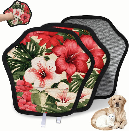 Tropical Palm Trees Flower 2Pcs Electrostatic Reusable Pet