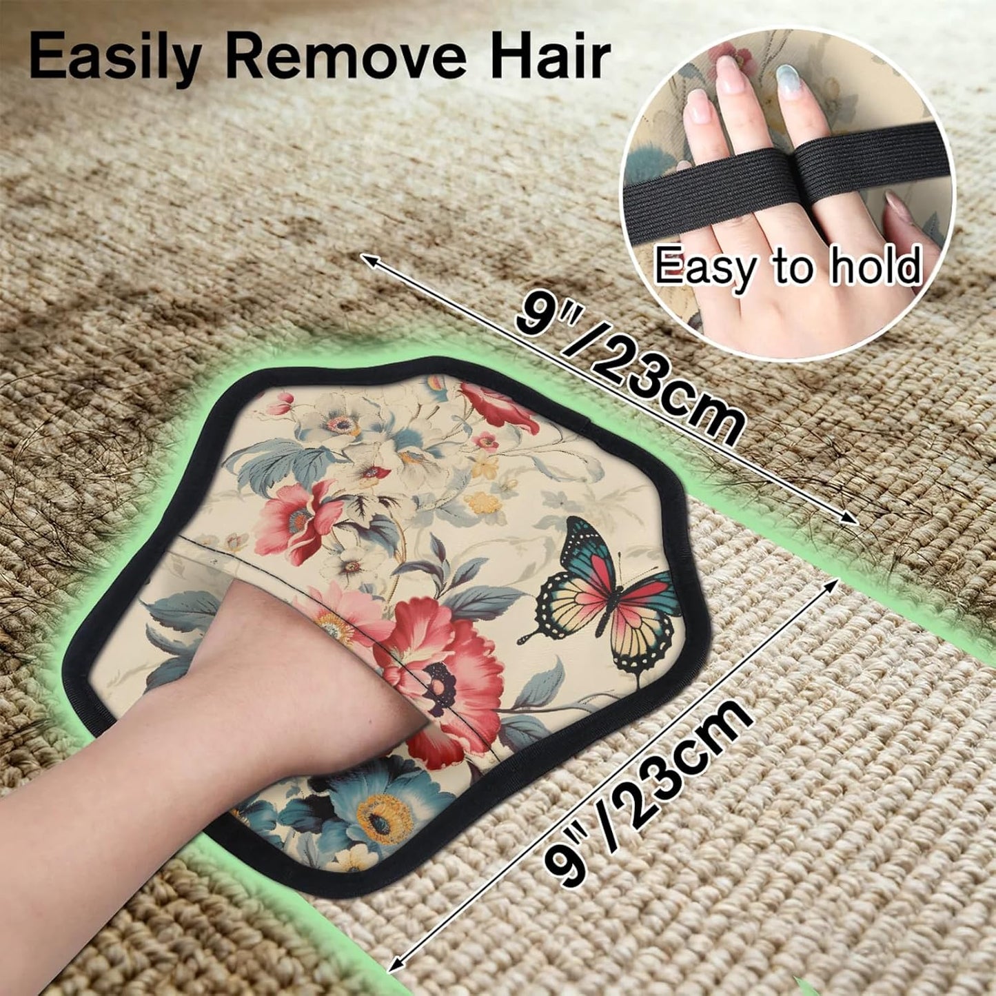 Red Poppy Flowers 2Pcs Electrostatic Reusable Pet Hair