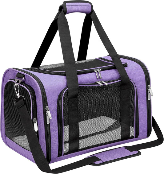 Soft-Sided Cat/Dog/Pet Carrier, Collapsible Pets Travel