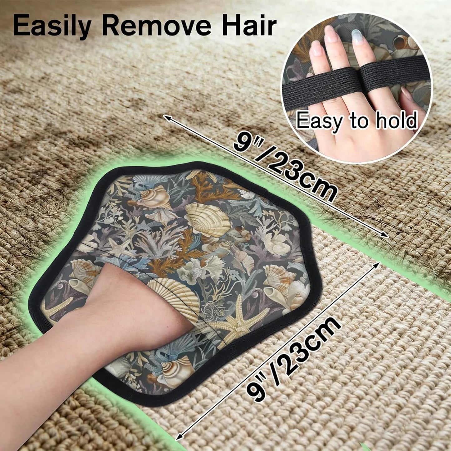 Summer Beach Seashell 2Pcs Electrostatic Reusable Pet Hair