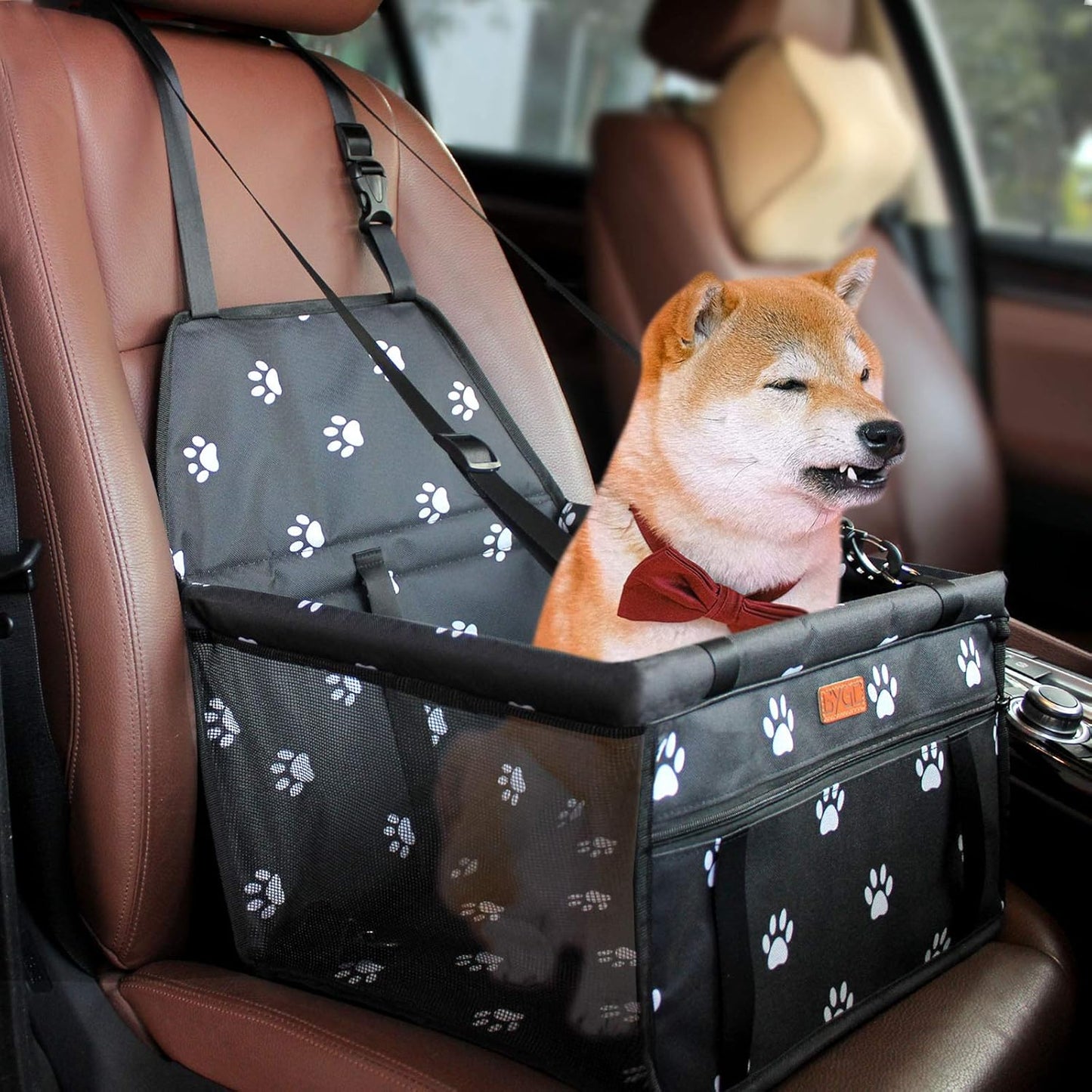 Pet Dog Booster Seat, with Upgrade Support Rod, Breathable