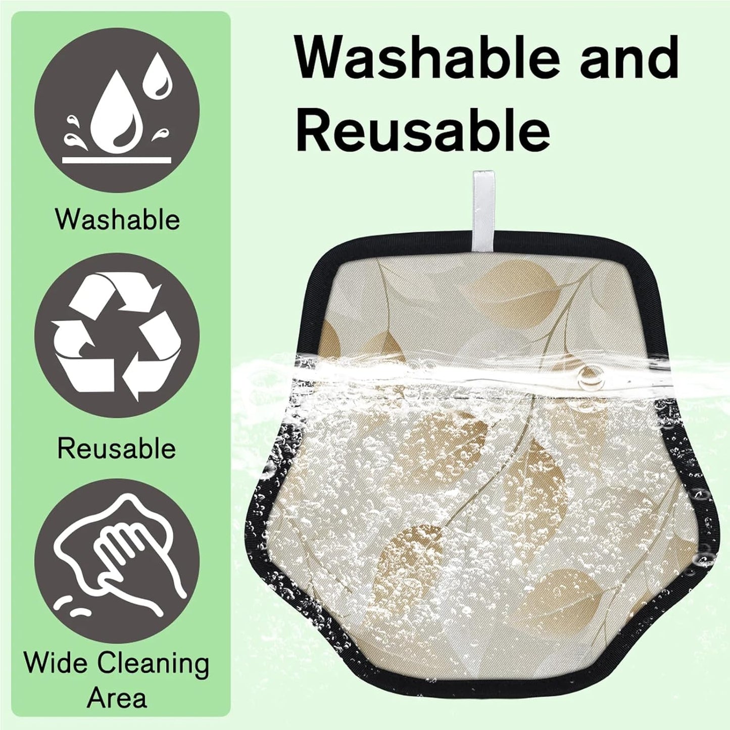 Plants Retro Leaves 2Pcs Electrostatic Reusable Pet Hair