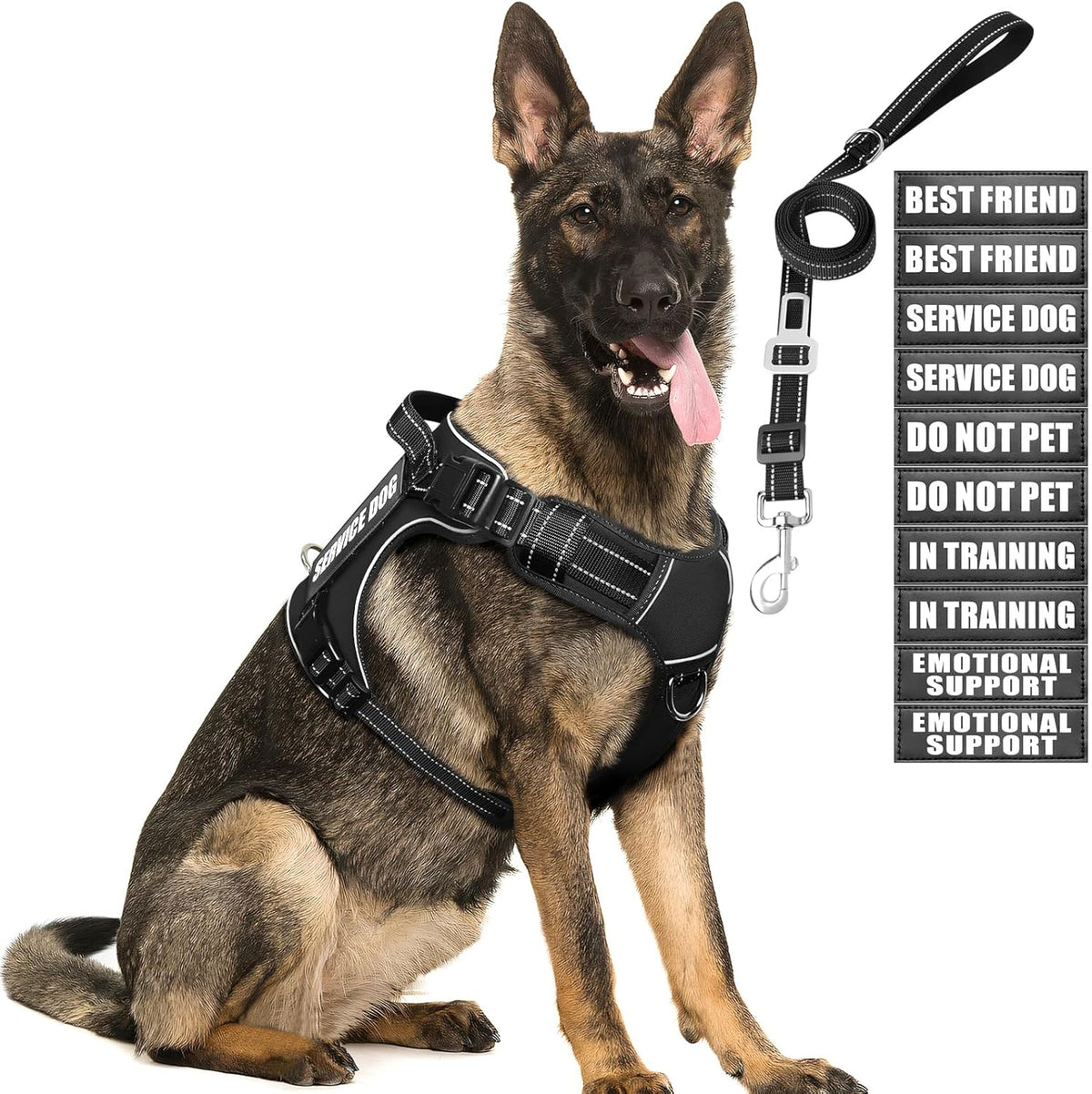 Tactical Dog Harness and Leash Set for Large Dogs,Heavy