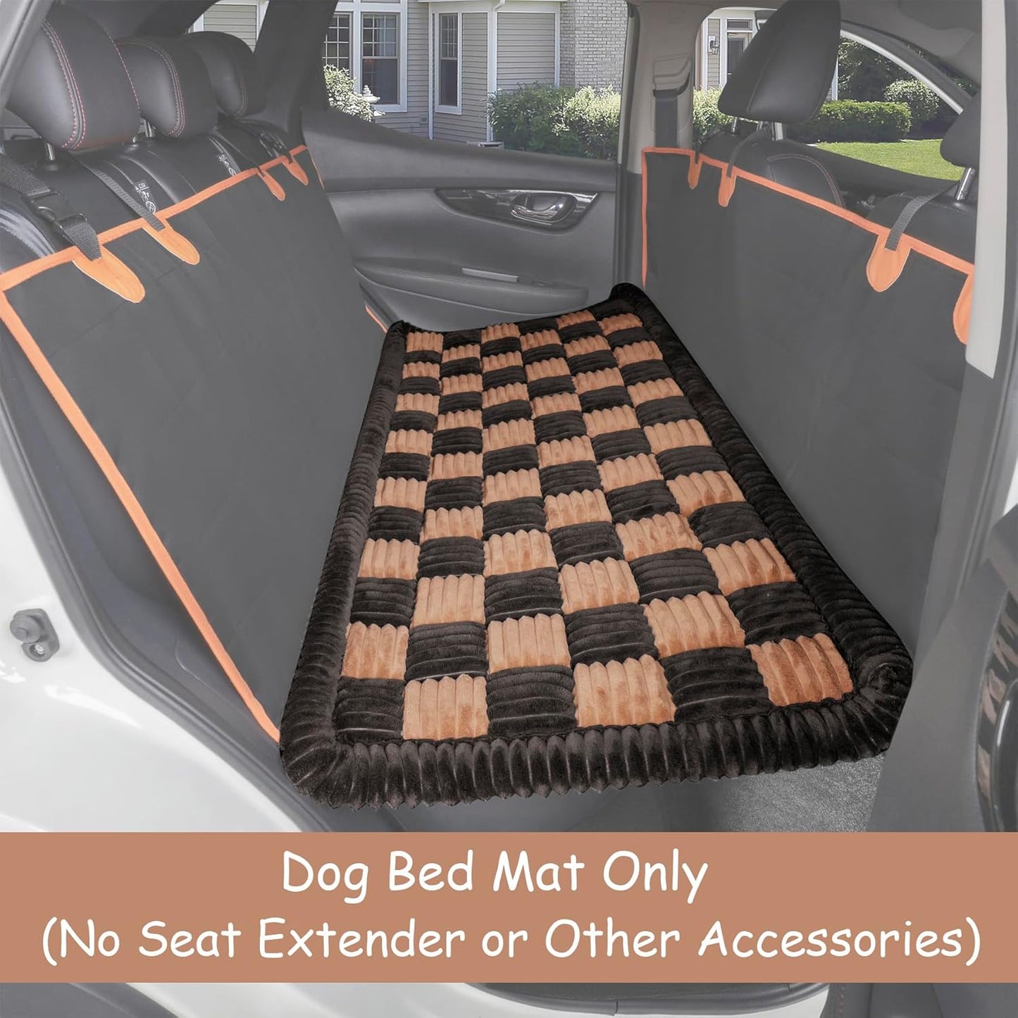 Dog Bed for Car Back Seat, Non-Slip Backseat Dog Car Bed