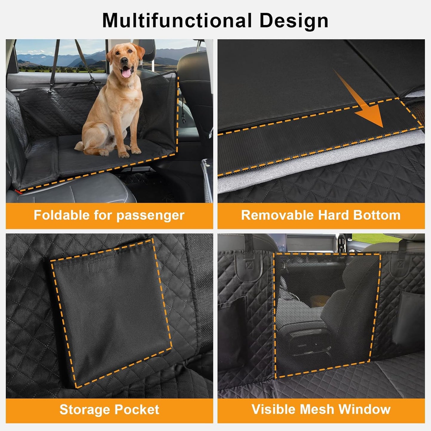 Honest Back Seat Extender for Dogs - Dog Car Hammock with