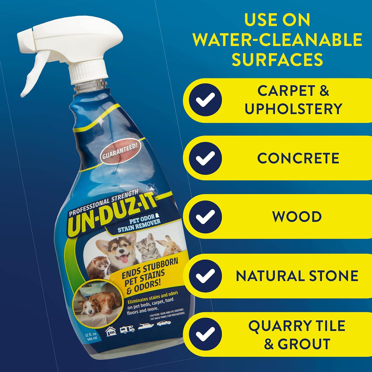 Un-Duz-It Pet Odor and Stain Remover Spray, Pet Stain