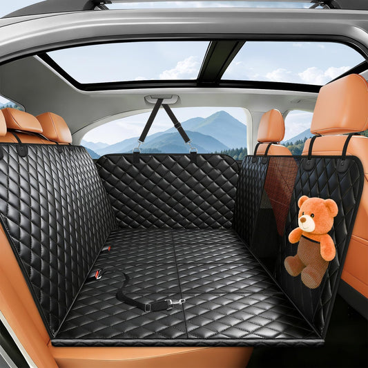 Dog Car Seat Cover for Back Seat, Hard Bottom Back Seat