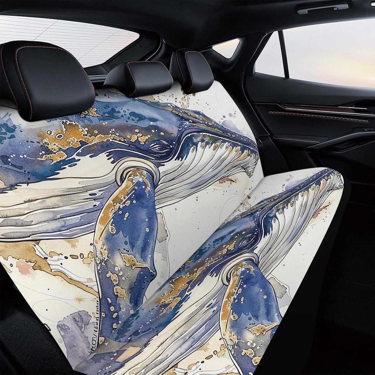 A Picture of A Whale Dog Car Seat Covers Waterproof Truck