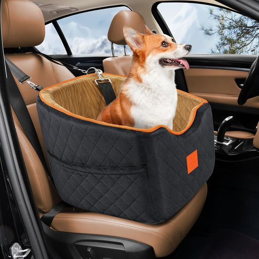 Dog Car Seat for Small Dogs, Memory Foam Booster Dog Seat