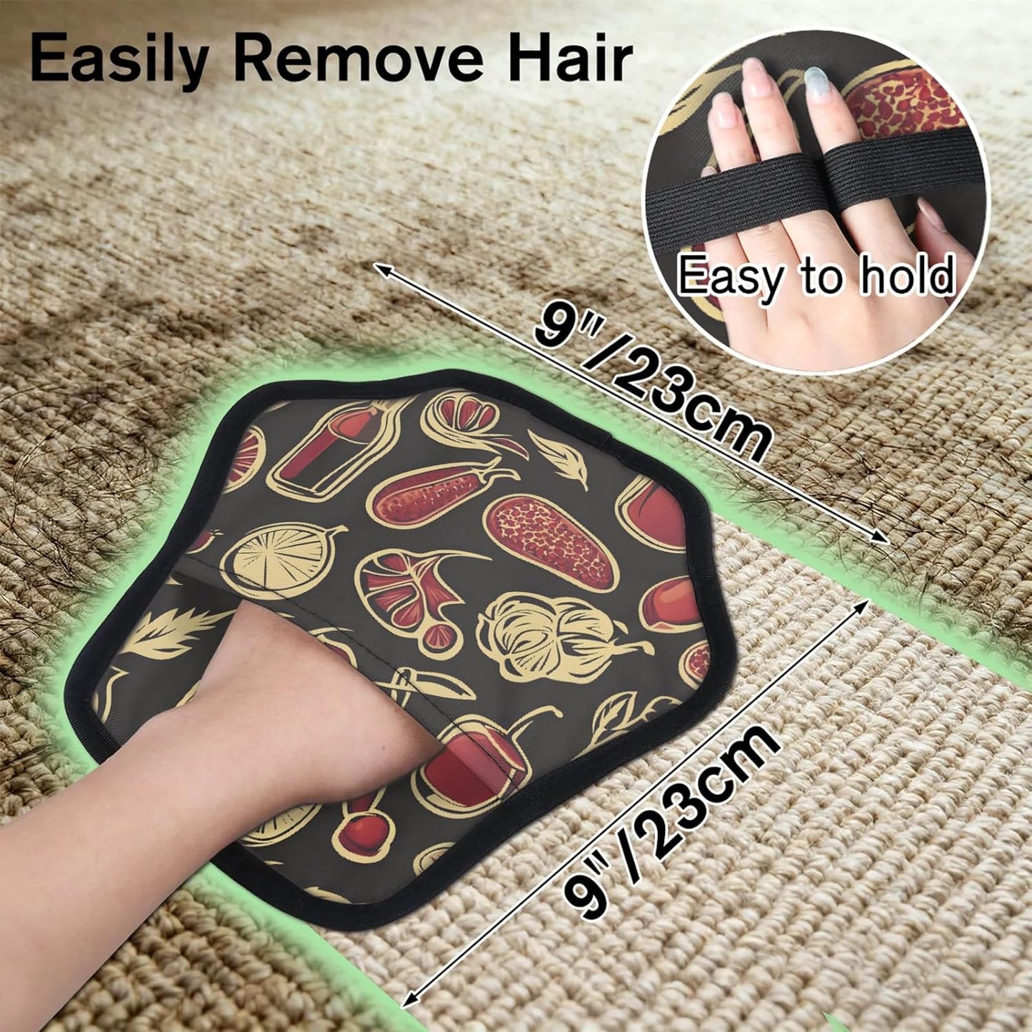 Vintage Steak 2Pcs Electrostatic Reusable Pet Hair Removal