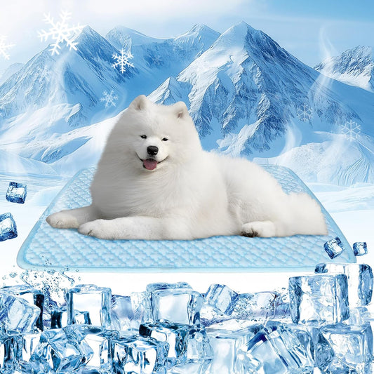 Dog Cooling Mat Thicken Cooling Mat for Dogs Self Cooling Pad for Dog Non-Slip Dog Bed Mats (Q-Max>0.5) for Indoor & Outdoor Car Seats