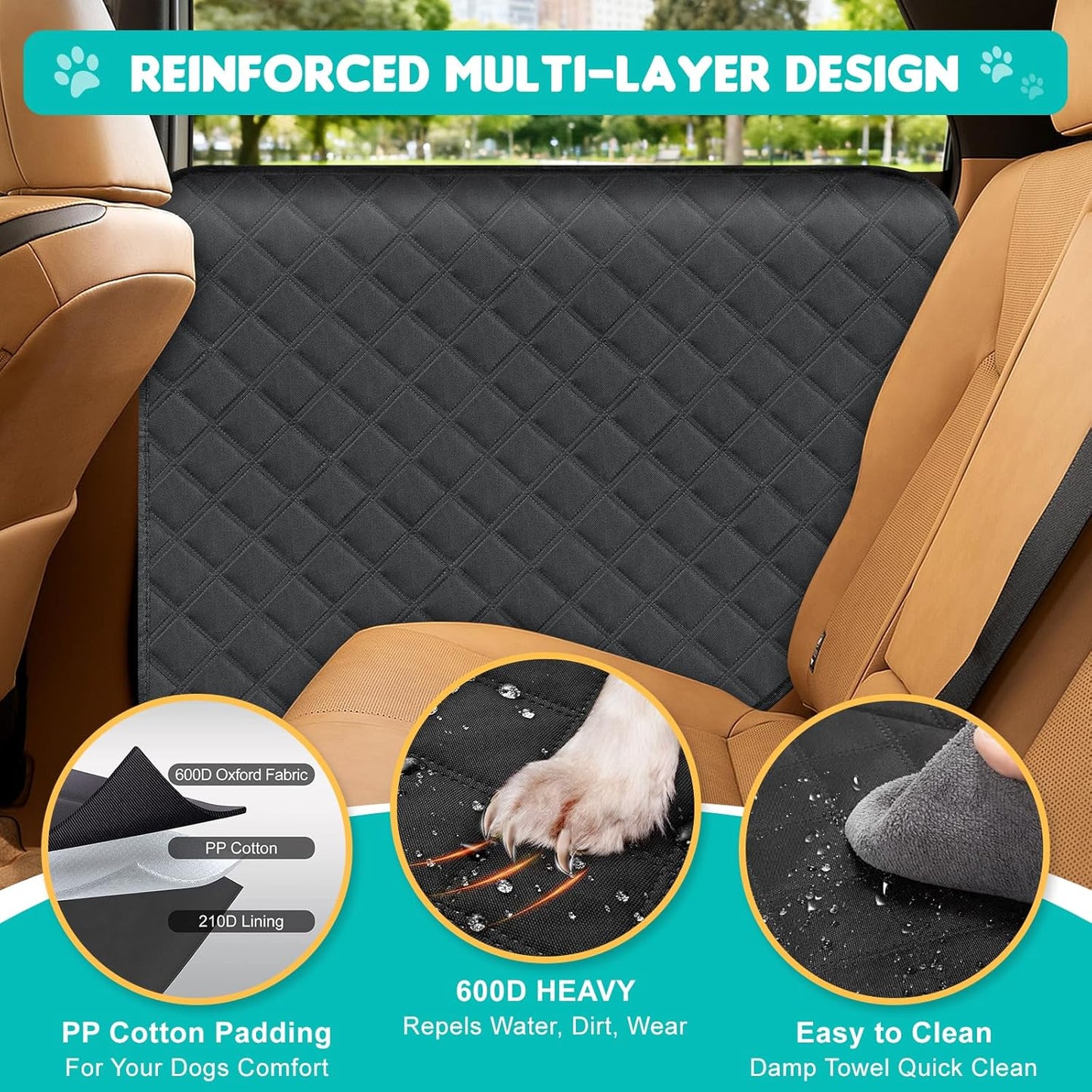 Dog Car Door Protector, 2 Pack Oversized Thickened Door