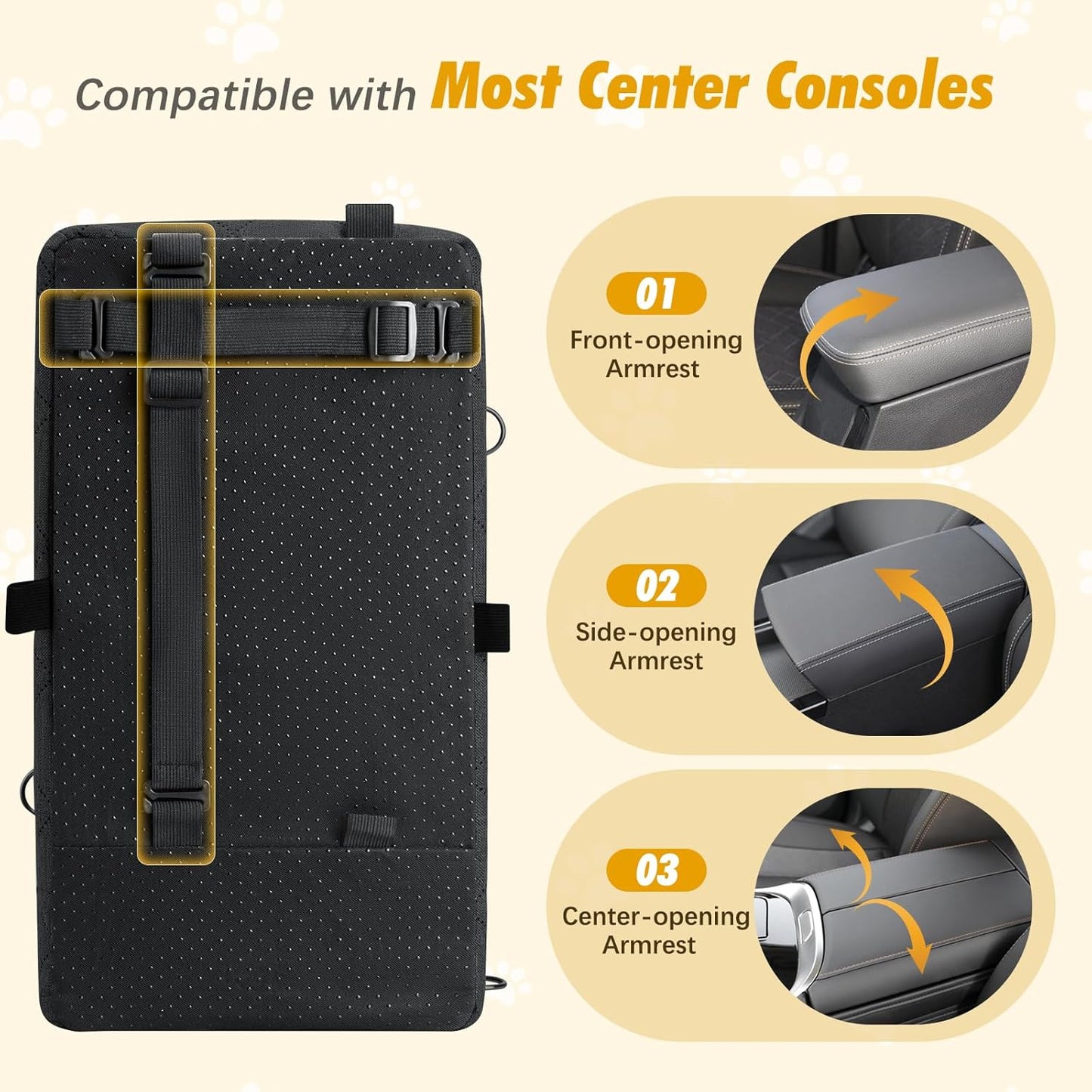Upgraded Dog Car Seat for Center Console, Anti-Collapse
