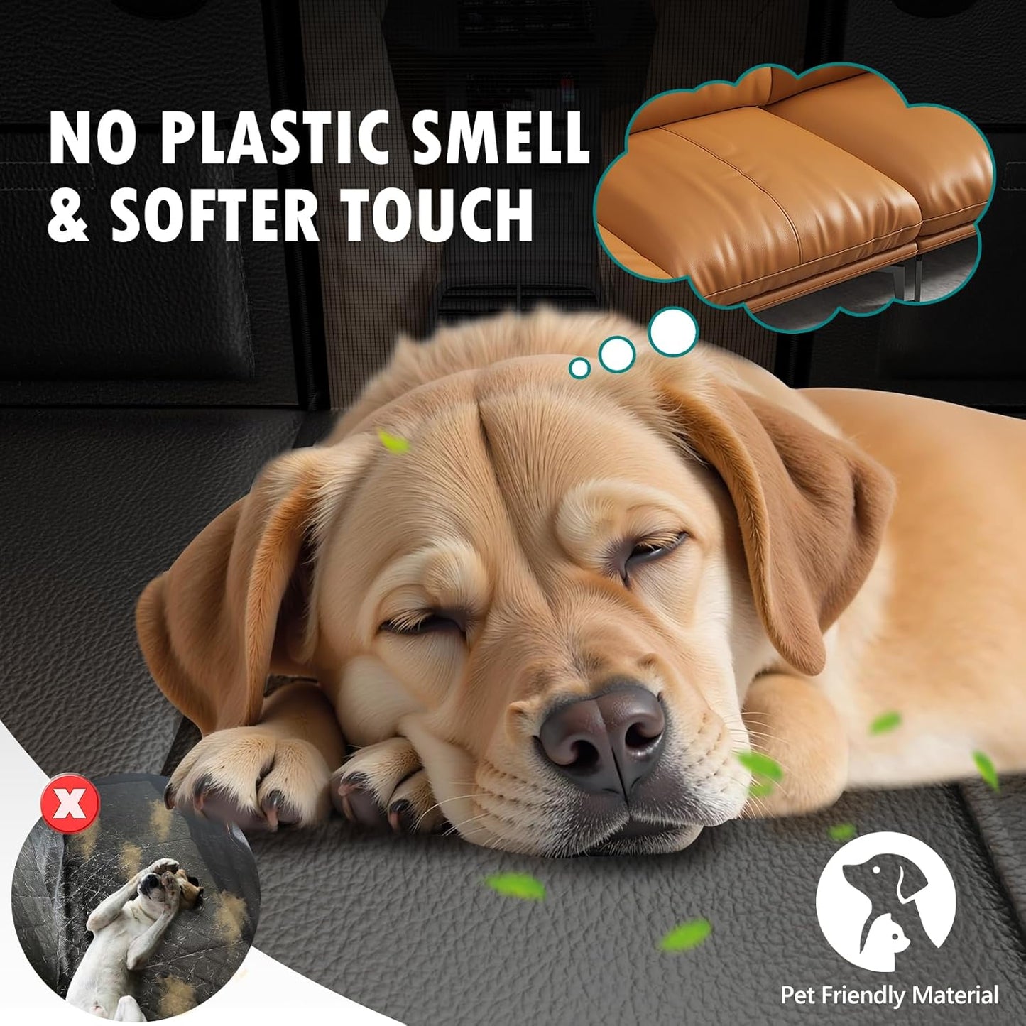 Back Seat Extender for Dogs Upgraded Anti-Scratch PU
