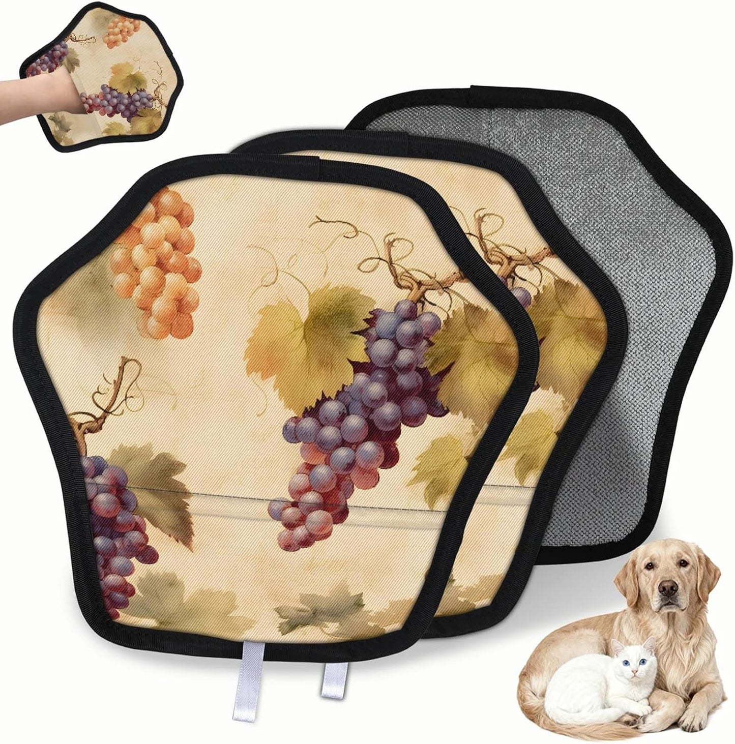 Pet Hair Removal Glove for Dogs Cats Reusable Washable Set