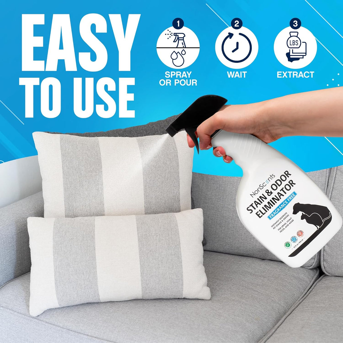 Stain & Odor Eliminator - Pet Odor & Stain Remover for Dog