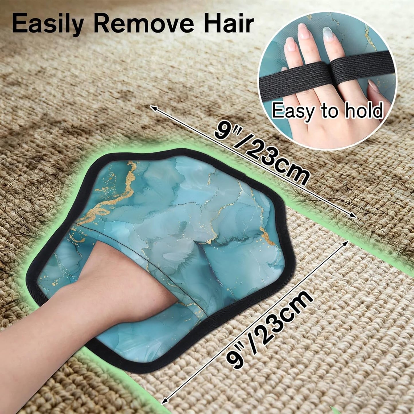 Blue and Turquoise Marble 2Pcs Electrostatic Reusable Pet