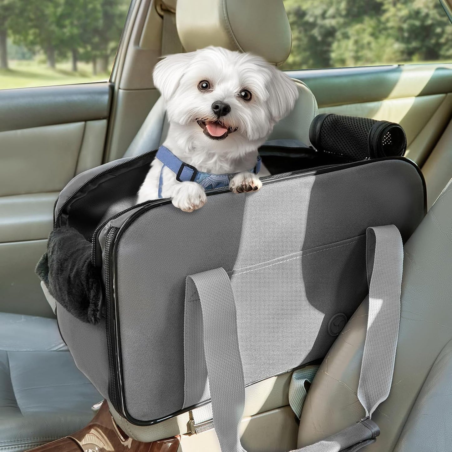 Multipurpose Center Console Dog Car Seat, Airline Approved